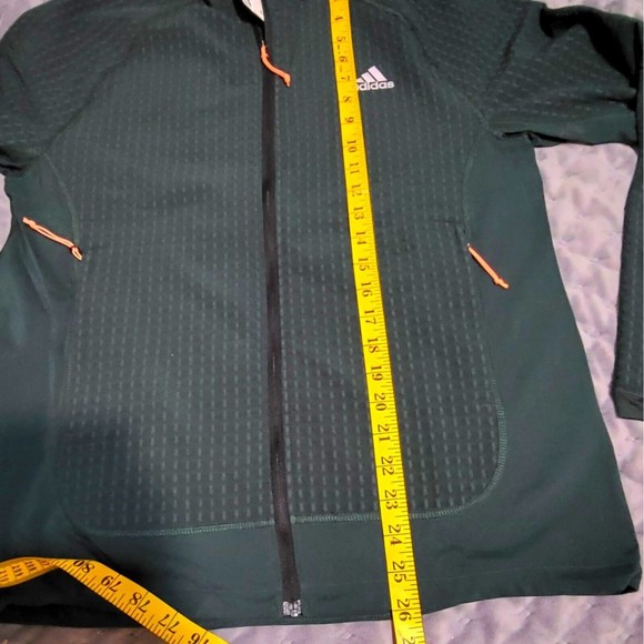 NWT Adidas Sm X-City Soft Shell Hooded Running Jacket Shadow Green - Picture 7 of 11